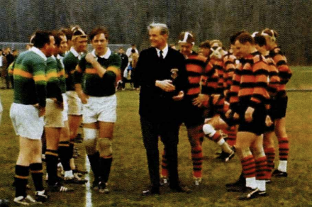 Ed Corrigan with Drew RFC team