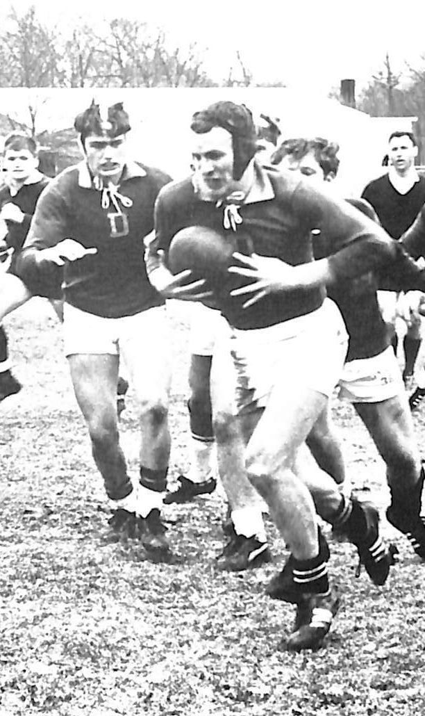 Drew Oak Leaves, 1966 — John Hinchcliff with ball, Don Clark