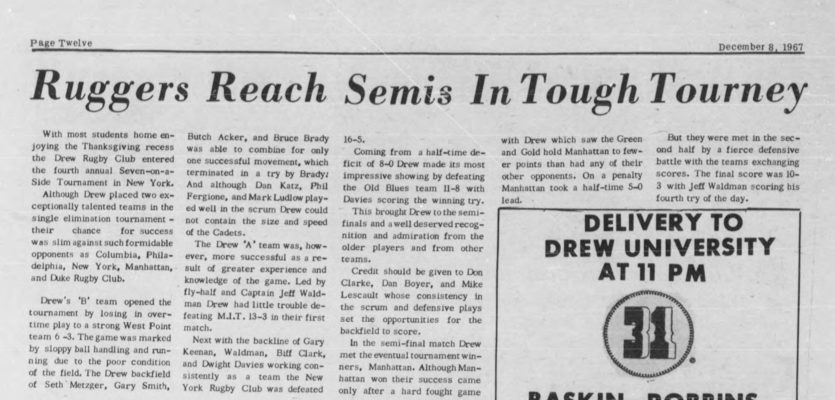 Drew RFC, 1960s