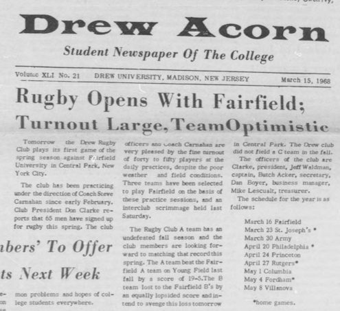 Drew RFC, 1960s