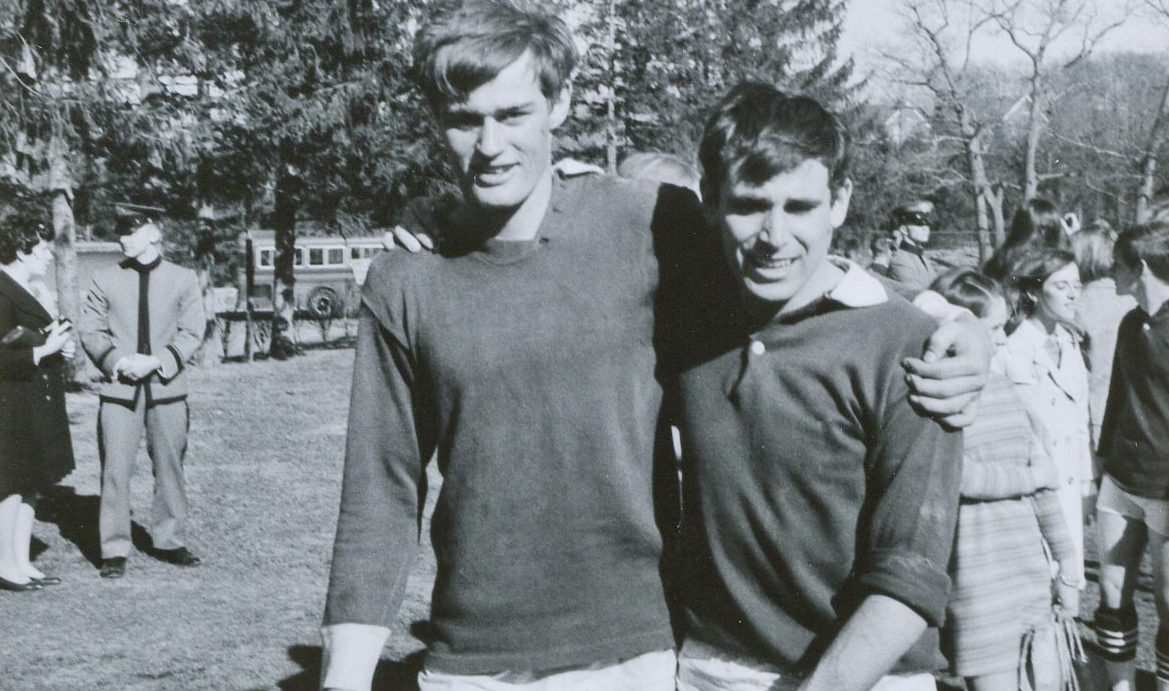 Don Clarke (#8) and Biff Clark (Inside Centre) — Drew vs. Ar